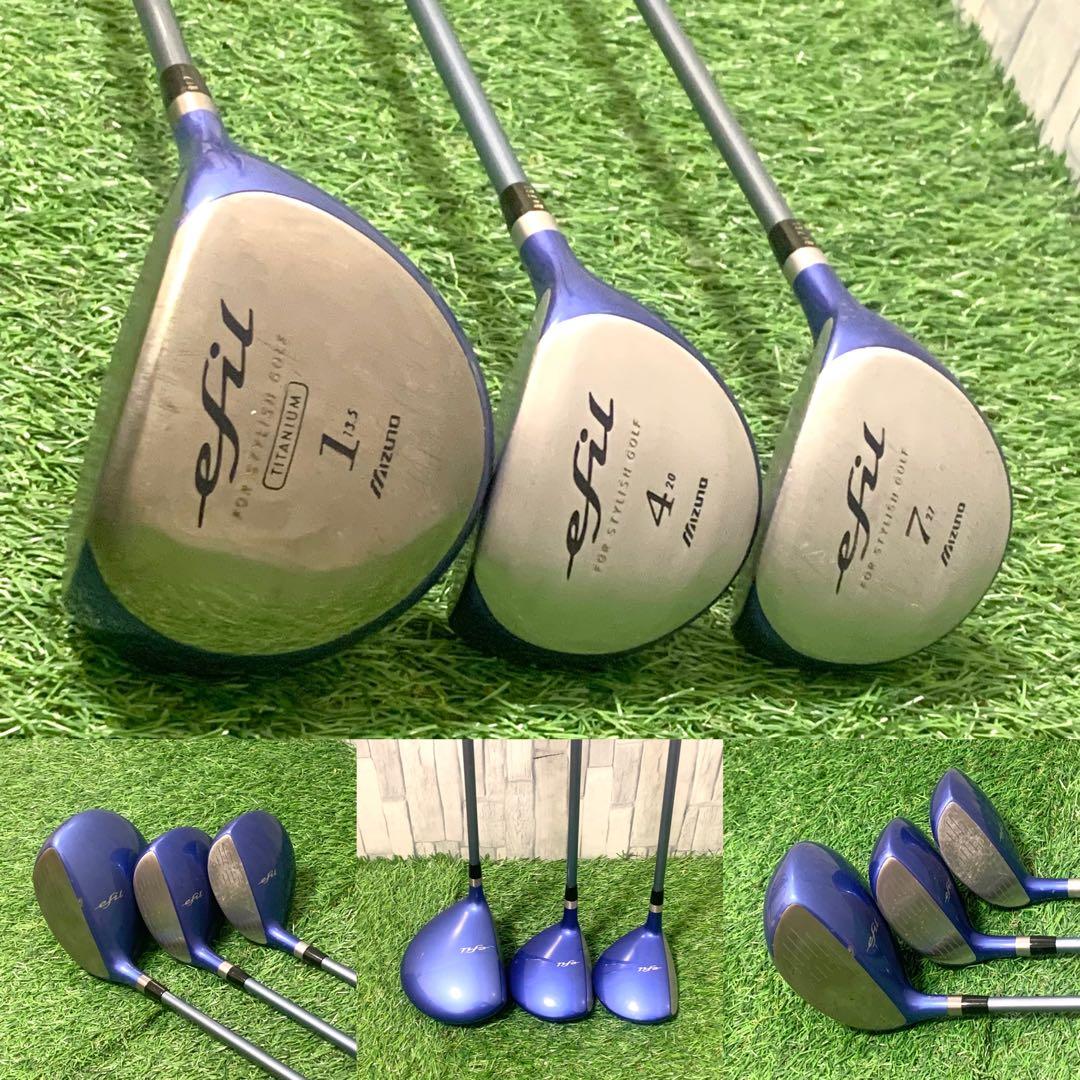 超高級バッグ付 MIZUNO efil レディースゴルフクラブセット豪華11本
