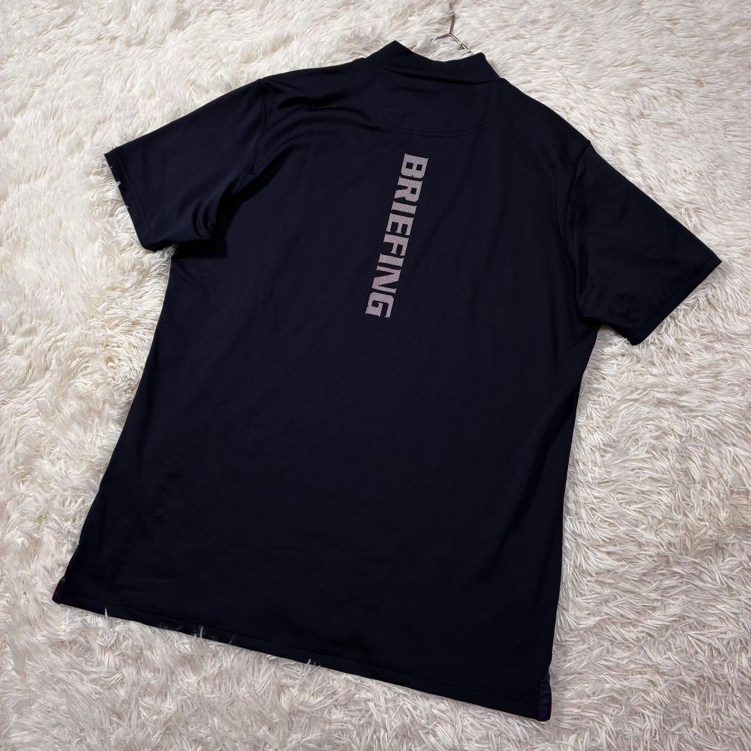 極美品✨【ブリーフィング】ゴルフ モックネック Tシャツ ネイビー XL