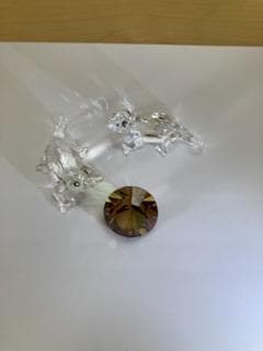 カメレオン　２匹＋α　スワロフスキー置物