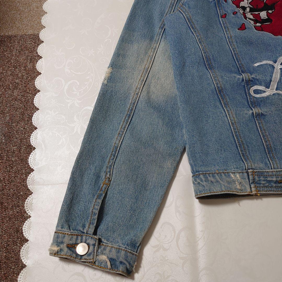 AMIRI Lovers デニムジャケット ハート刺繍 Lサイズ