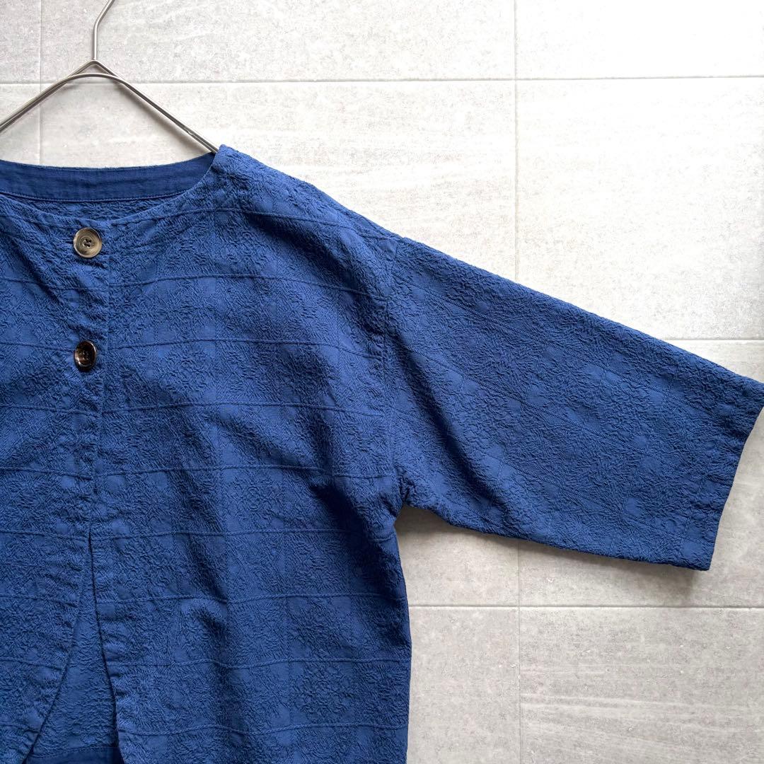 tumugu: ツムグ コットン 刺繍 ボレロ ジャケット 羽織り 日本製