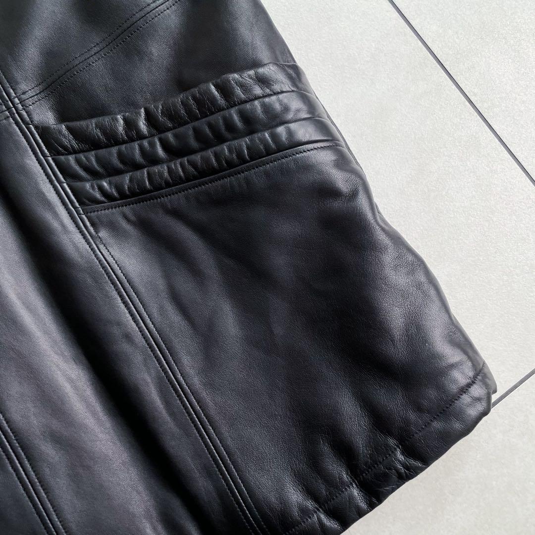 美品！【LANVIN】 ビンテージ ラムレザー ジャケット