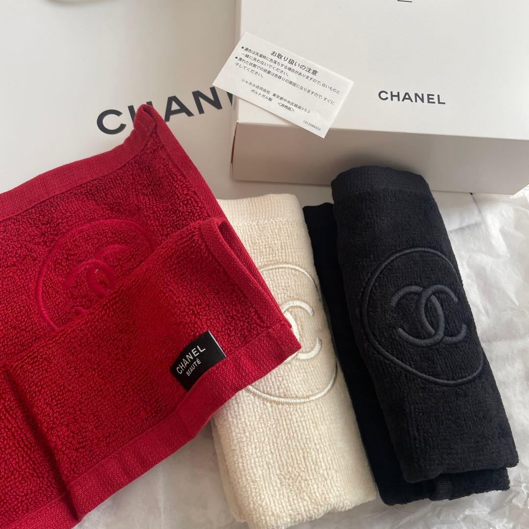 新品未使用　CHANEL シャネル ノベルティ ハンドタオル　3枚セット