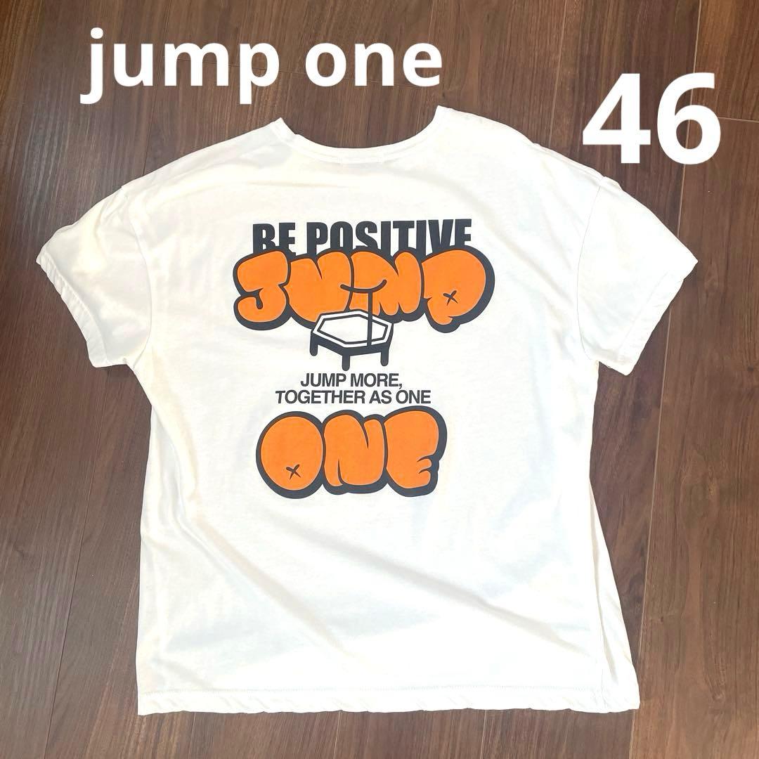 jump one バックロゴ　グラフティーTシャツ　オレンジ