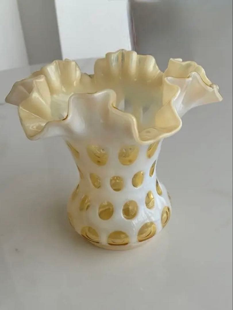 フェントン　Fenton 花瓶　ハニーサックル　ドット　レア