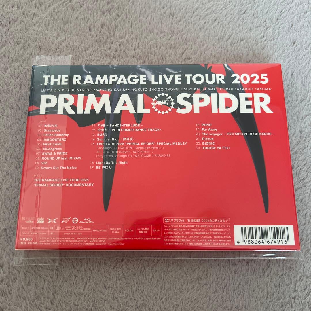 THE RAMPAGE PRIMAL SPIDER Blu-ray ランペ