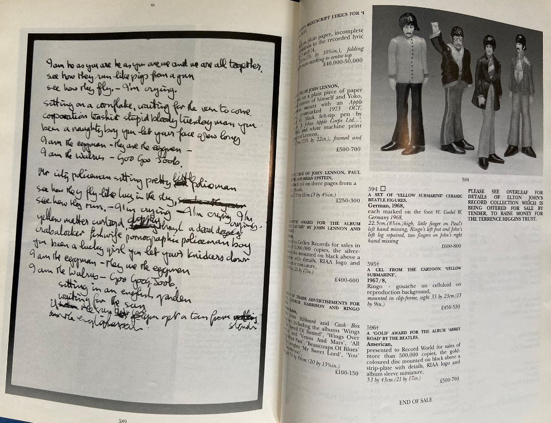 SOTHERBY'S Rock'n'Roll Memorabiliaカタログ