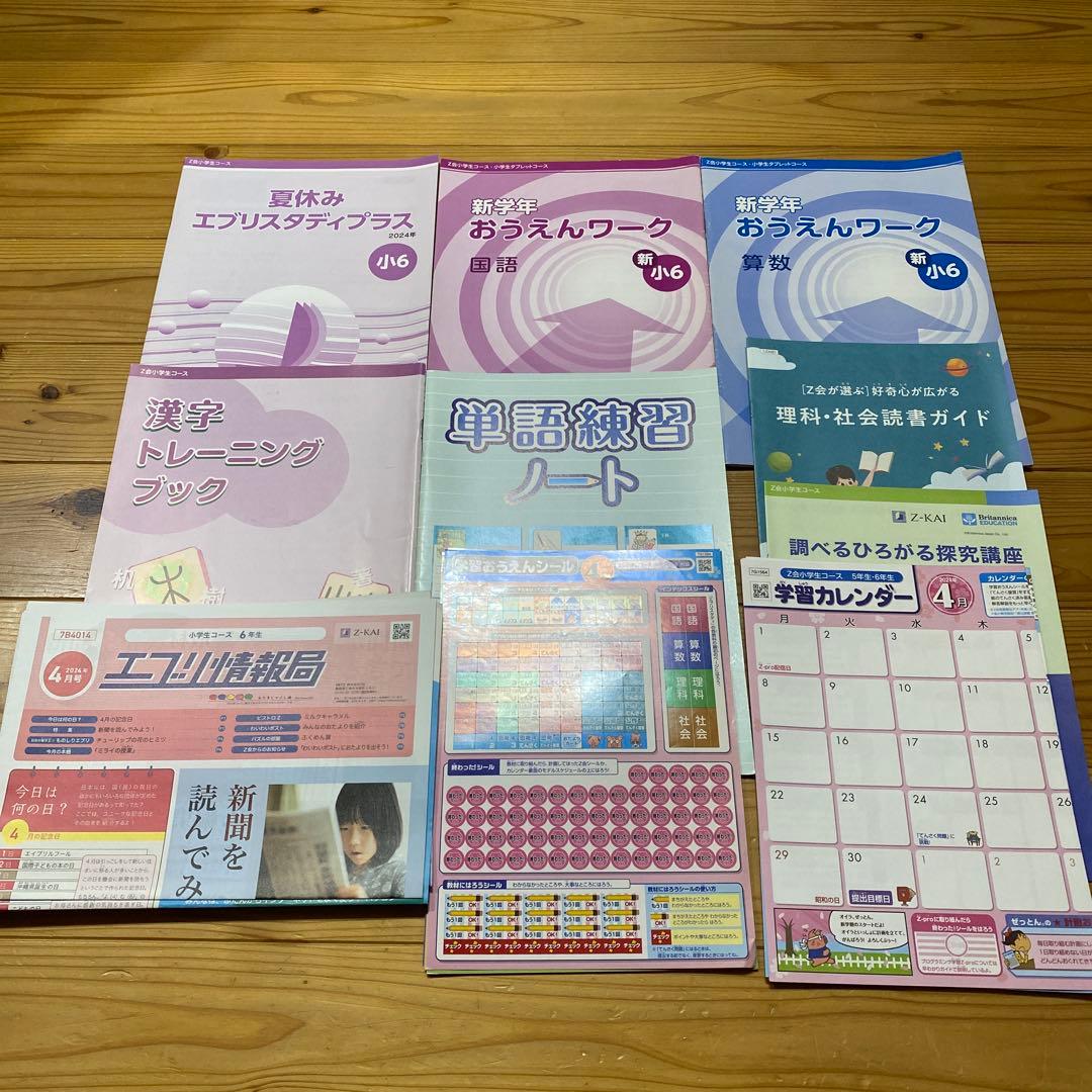 Z会　エブリスタディ　小学6年生　2024年4月〜2025年2月　ハイレベル