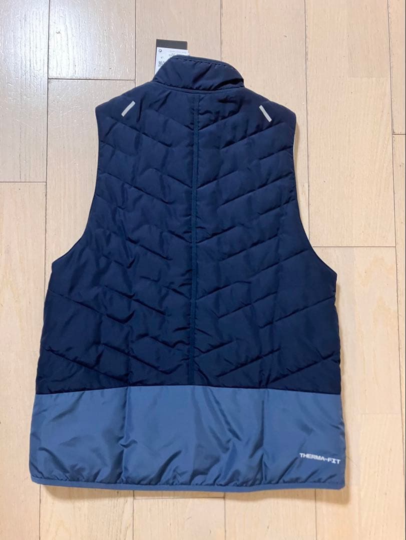 NIKE ランニングウェア ベスト 新品 メンズ アウター ナイキ L ネイビー