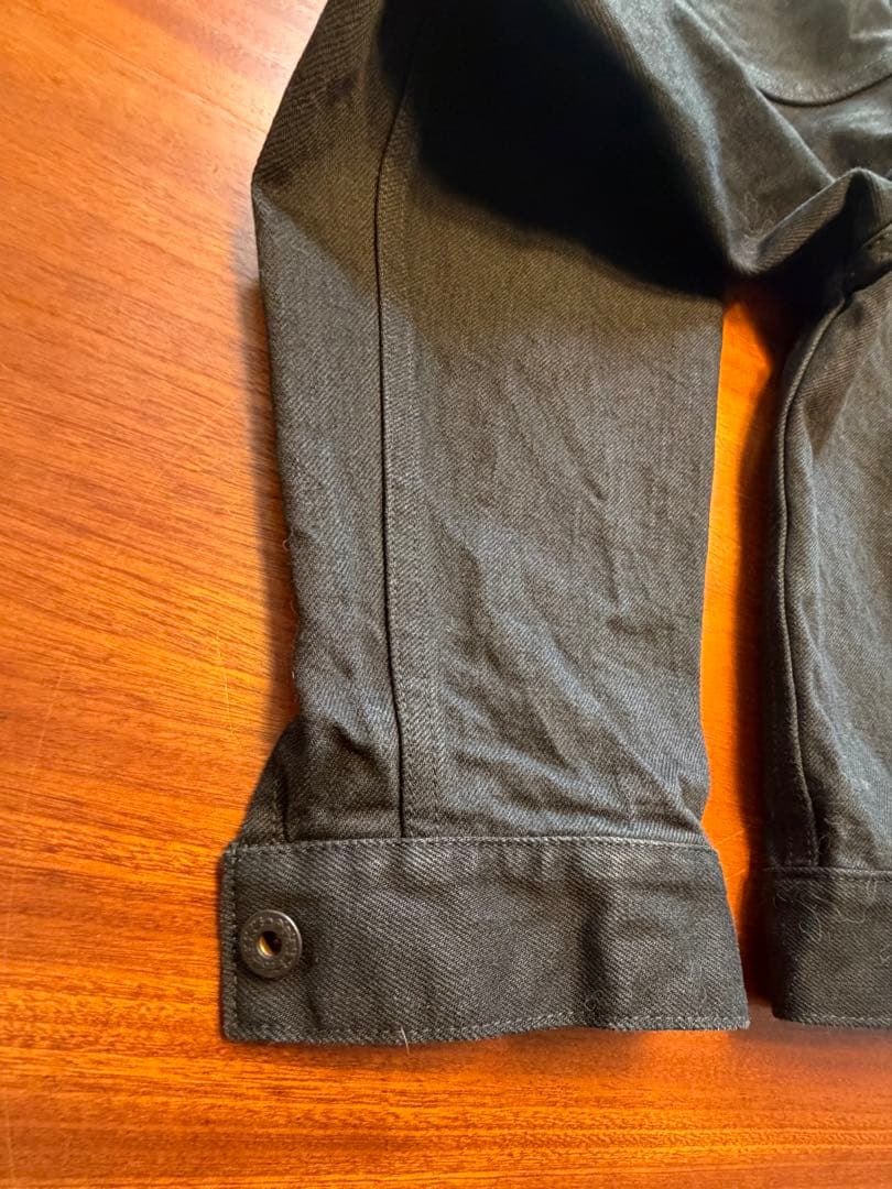 ジャケット・アウター BLACK SIGN Black Denim Pleats Jacket 44