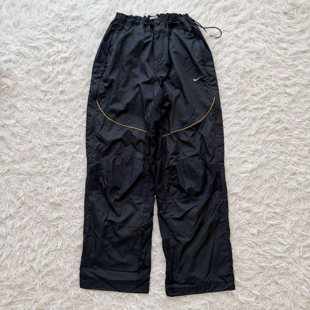 ナイキ ジャージ セットアップ ナイロンジャケット パンツ 黒金Y2K XL/L