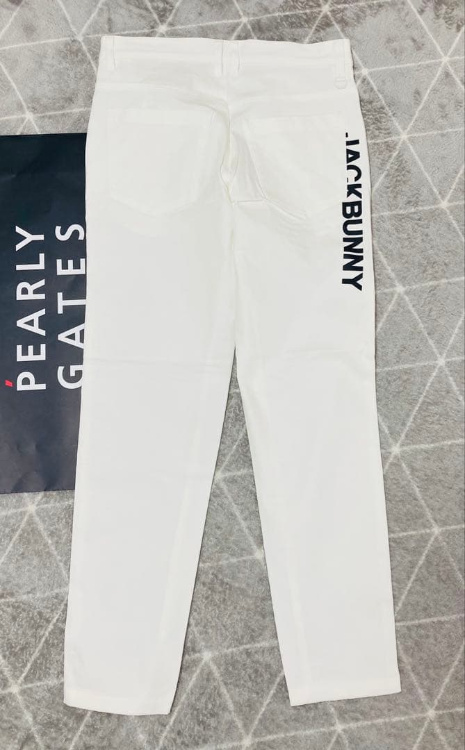 新品 パーリーゲイツ ジャックバニー 2WAYストレッチパンツ(7)3L/白