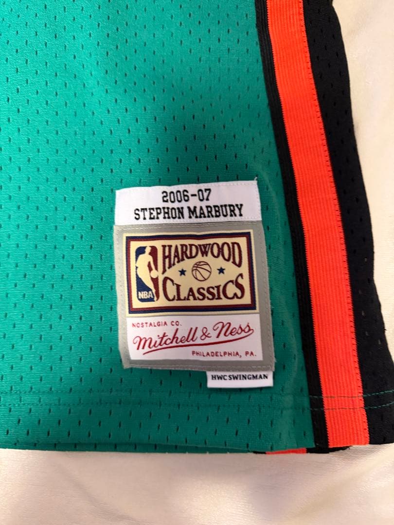 レアM & N NYKnicks Marburyユニフォーム　緑オレンジM