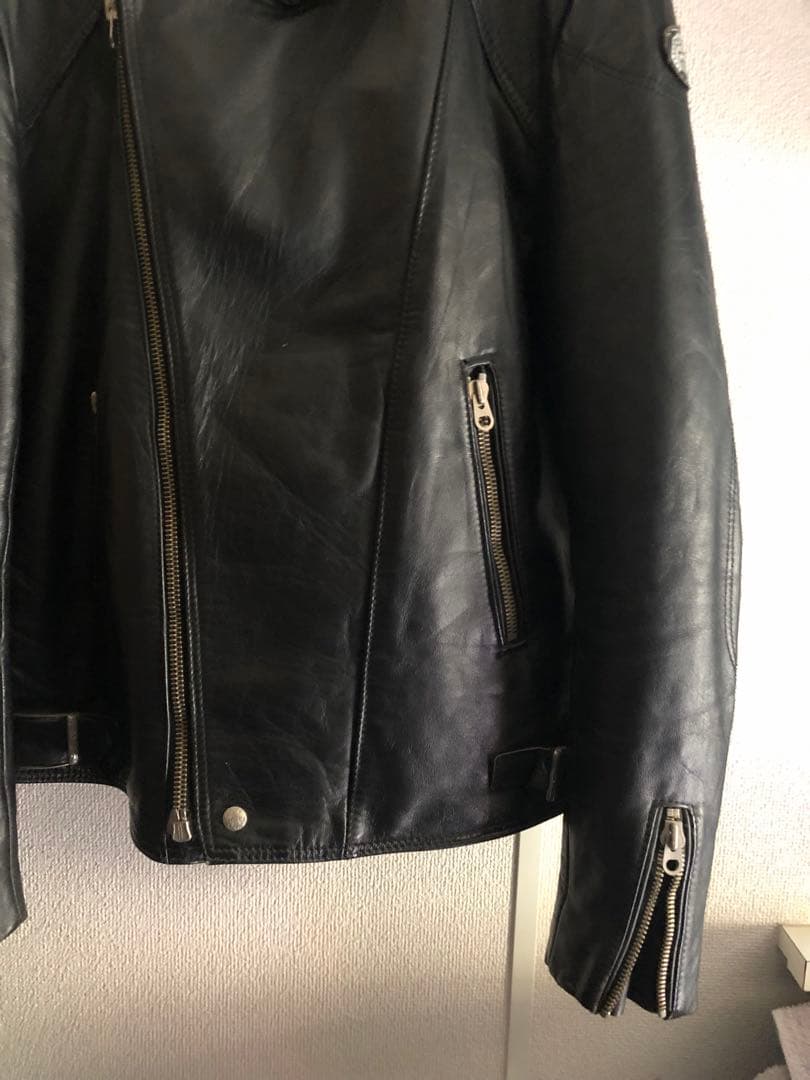 70s 80s MOTOMAN ヴィンテージシングルレザーライダースジャケット