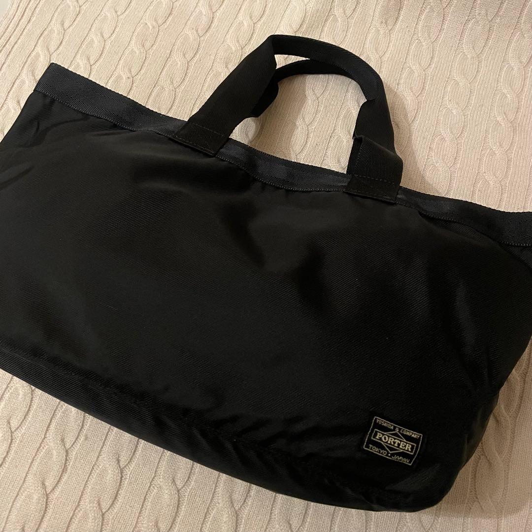 【極美品✨】PORTER ラウンド ROUND トートバッグ 大容量 ブラック