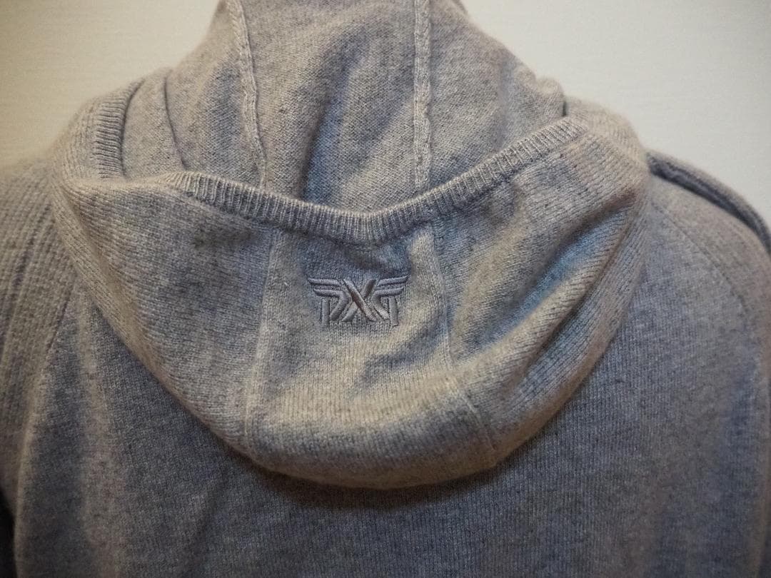 未使用★PXG メンズカシミア フーディー/パーカー 日本Lサイズ グレー