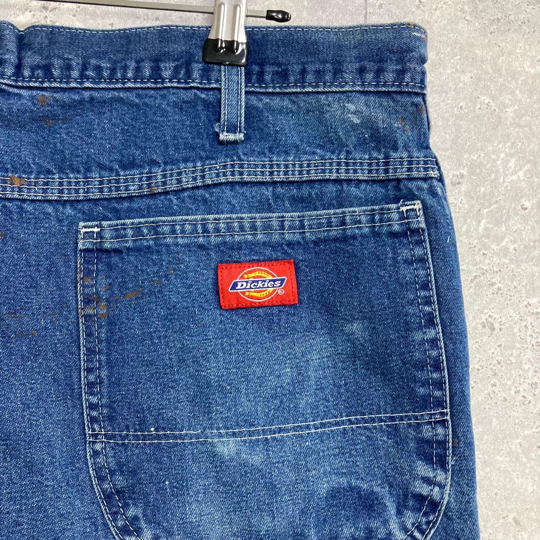 ディッキーズ　ペインターパンツ　ペイント　ブルーデニムジーンズW38 L31相当