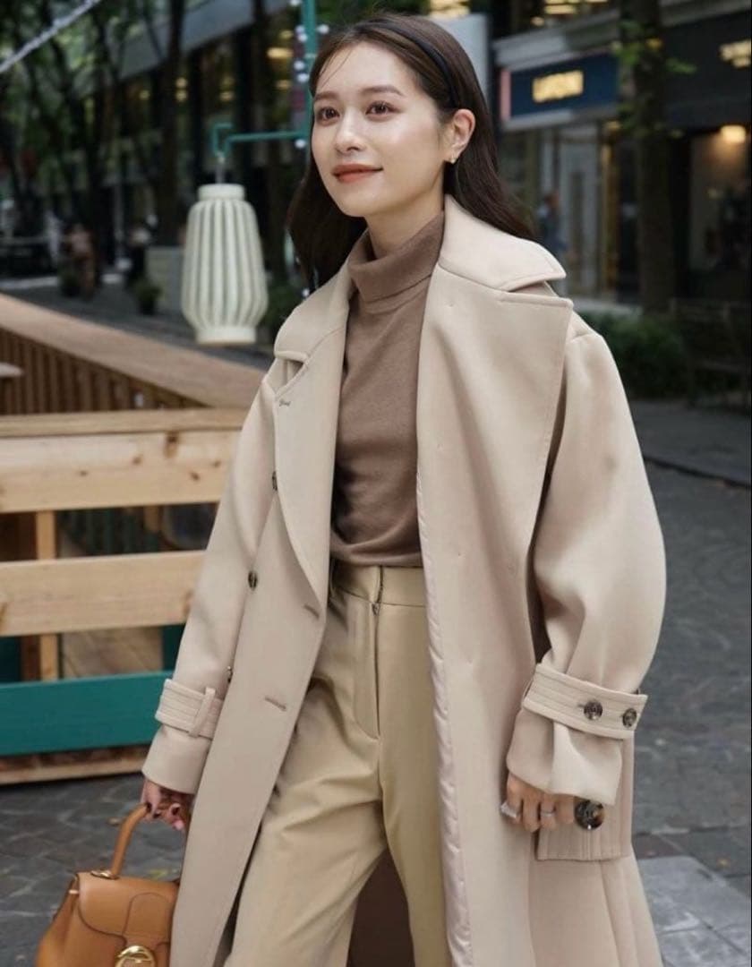 laubeblanc ローブブラン Wide belt Trench coat