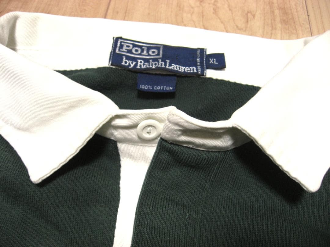 古着 90s Polo by Ralph Lauren 長袖ラガーシャツ XL