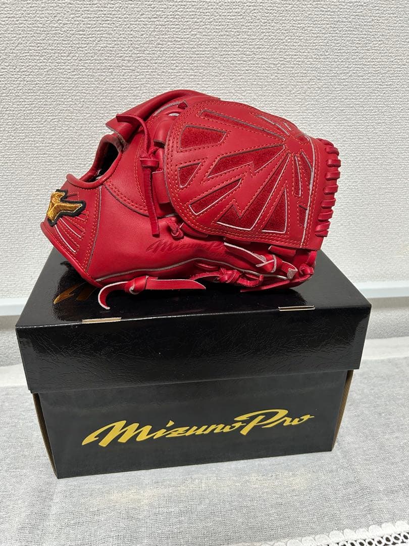 【RF Inc. 】Mizuno Pro 軟式グローブ レッド 箱付き