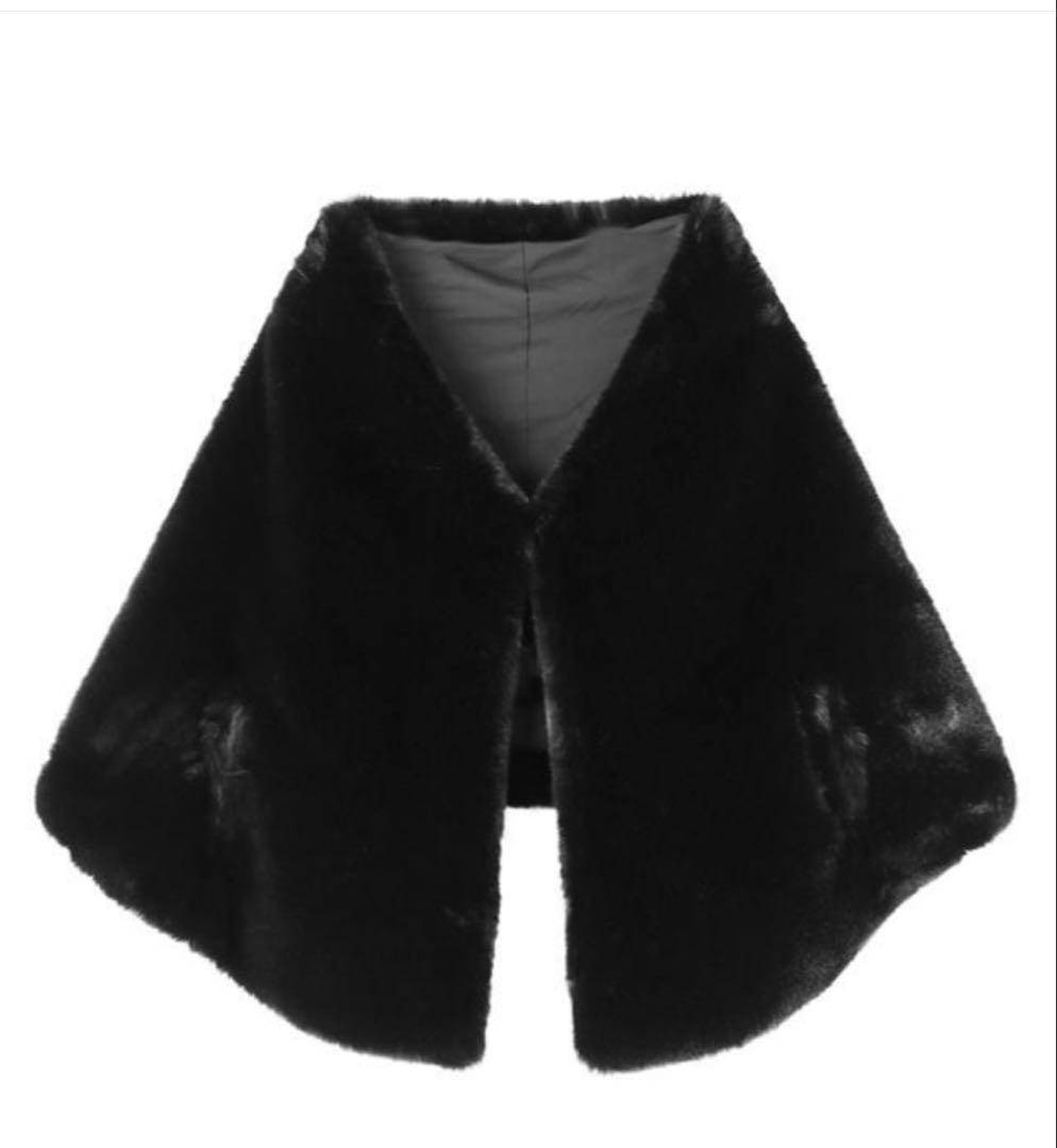 新品❣️JENNE❣️ リッチボリュームファーケープ❣️ジェンヌ❣️ブラック