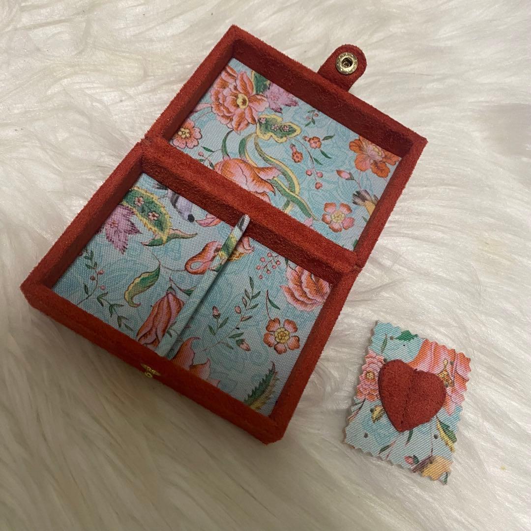 フランフラン 花柄アクセサリー ジュエリー ボックス レッド