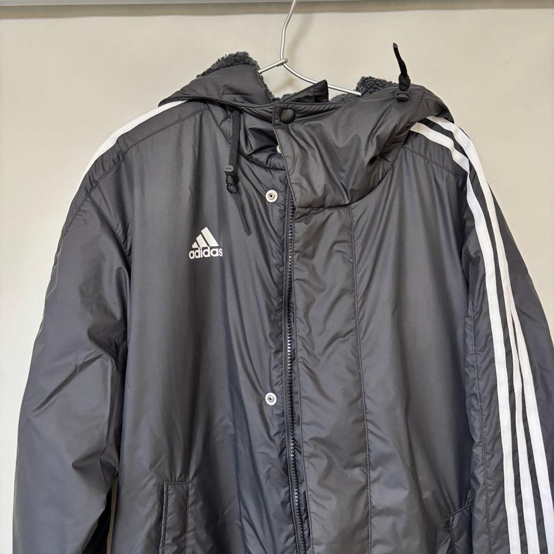 adidas ブラック Lサイズ ベンチコート