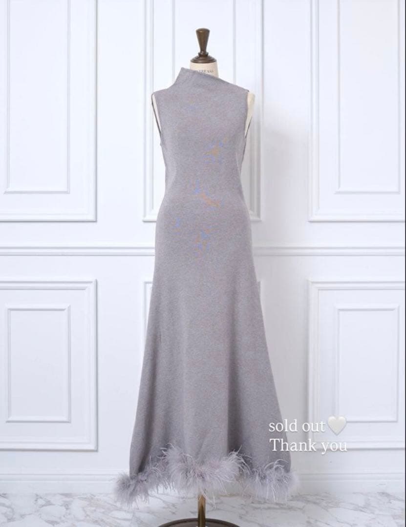【新品】mistreass Heather Hem Knit Dress グレー