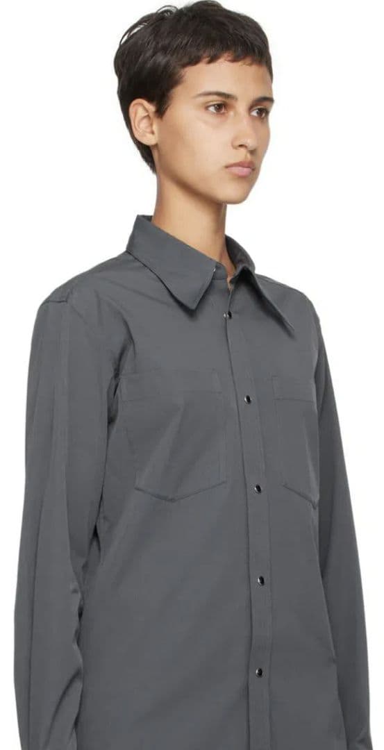 【新品】LEMAIRE Gray Pointed Collar Shirt 34