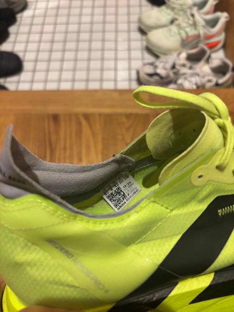 ADIZERO アディオスプロ4 ランニングシューズ26.5cm 蛍光イエロー