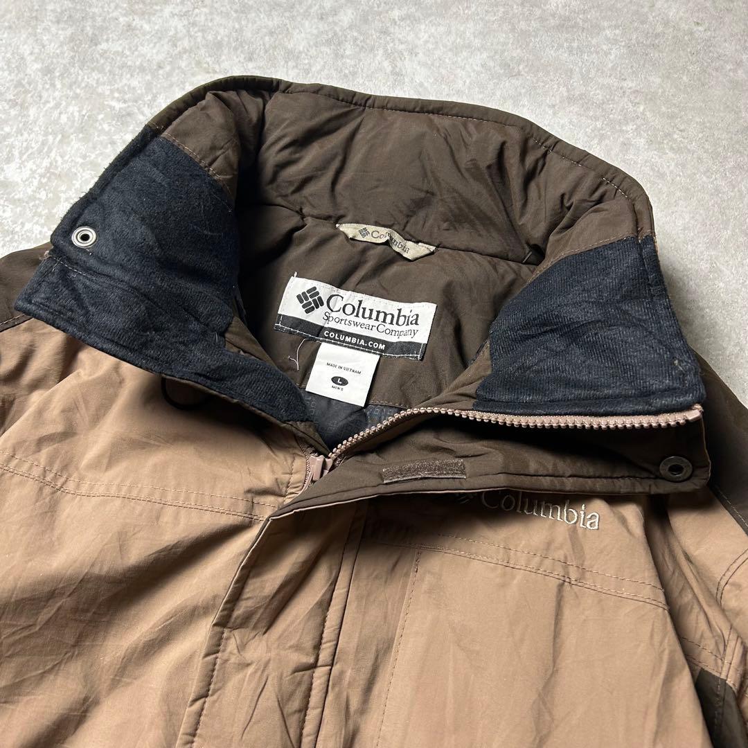 90〜00s Columbia ナイロンシェルジャケット ドローコード 中綿 L