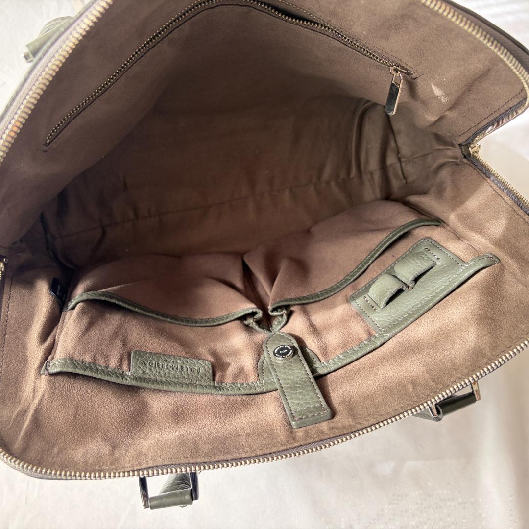 美品 ペッレモルビダ ブガッティ 2way レザーバッグ お洒落 グレー