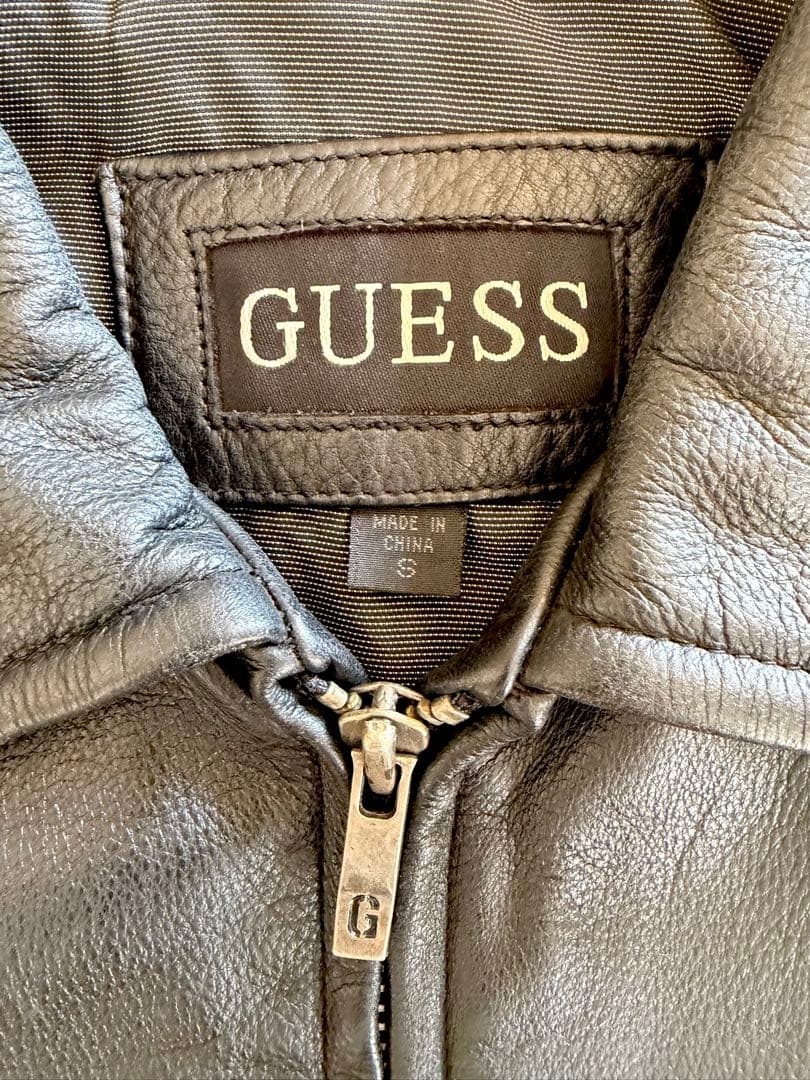 S*h様 GUESS Leather Jacket Black レザージャケット