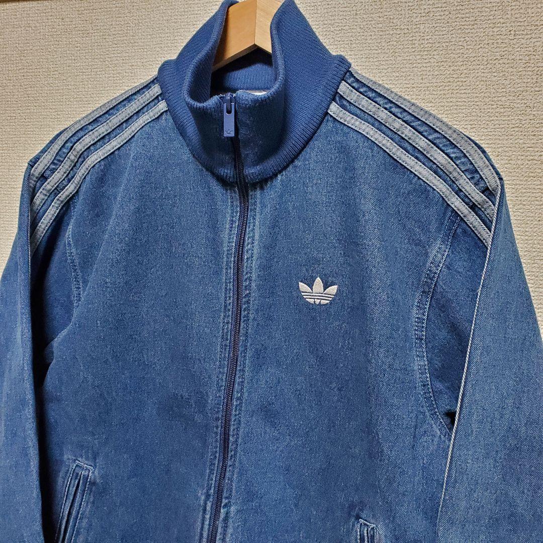 adidas デニム ファイヤーバード トラックトップ S