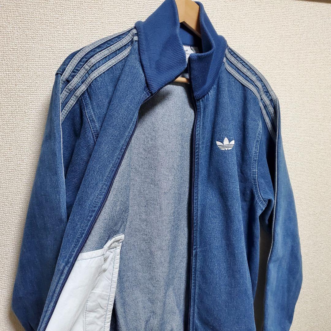 adidas デニム ファイヤーバード トラックトップ S