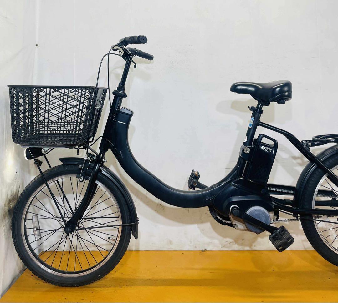 ブラック 電動アシスト自転車 前バスケット付き
