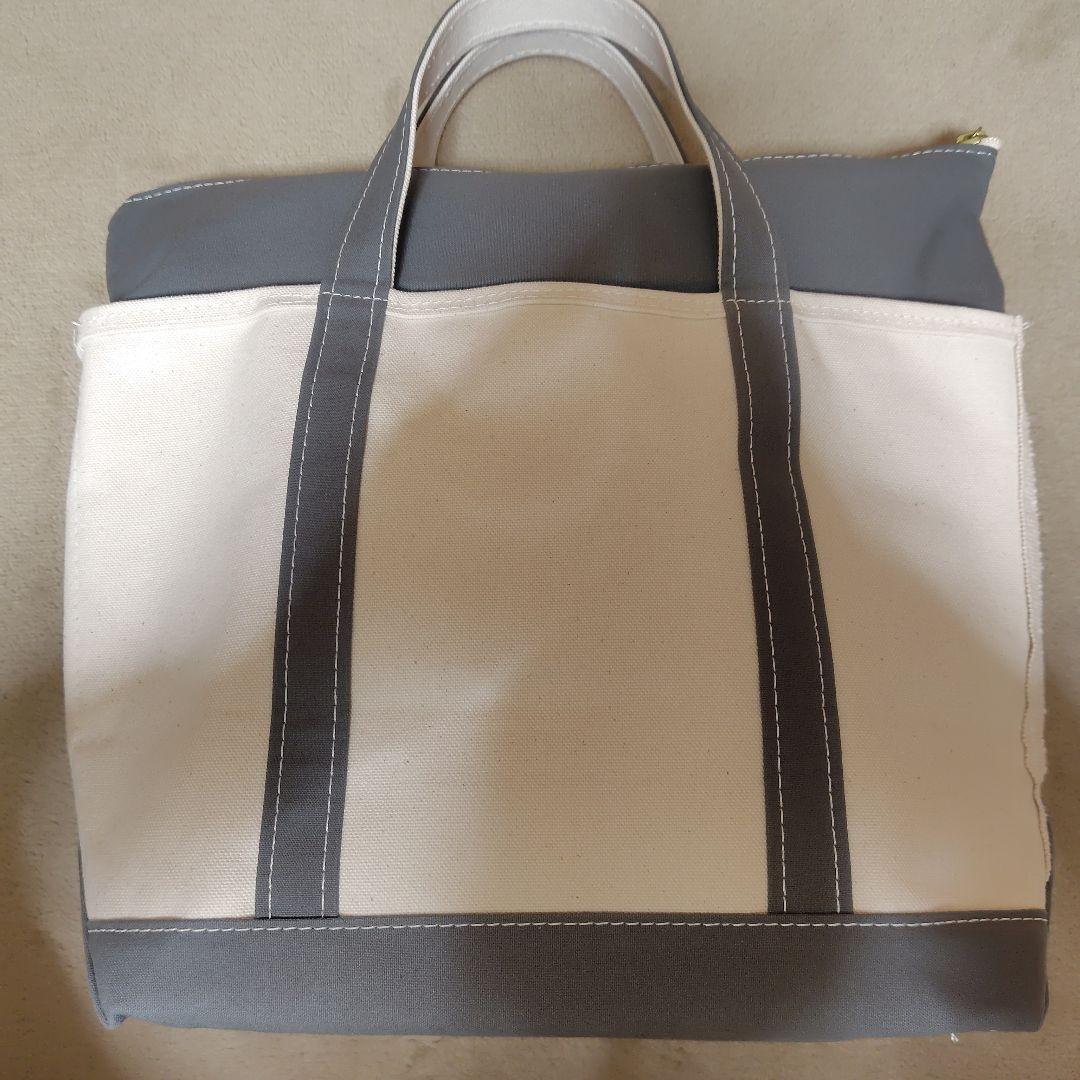 美品！ エルエルビーン　ジップトップトートバッグ　グレー