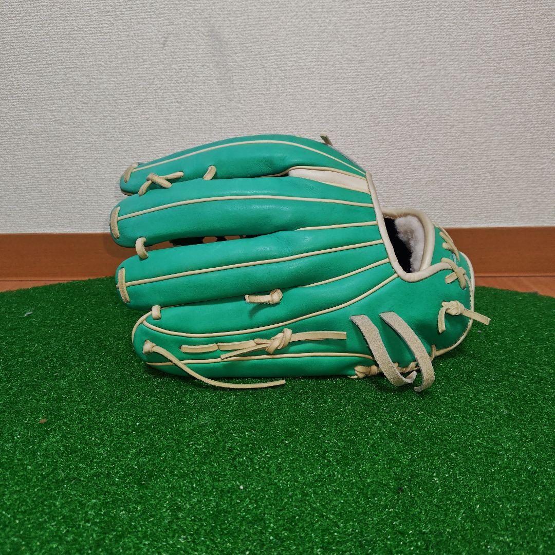 ミズノプロ 軟式 外野手用 オーダー グローブ 野球 ハガジャパン 耕作印 袋付