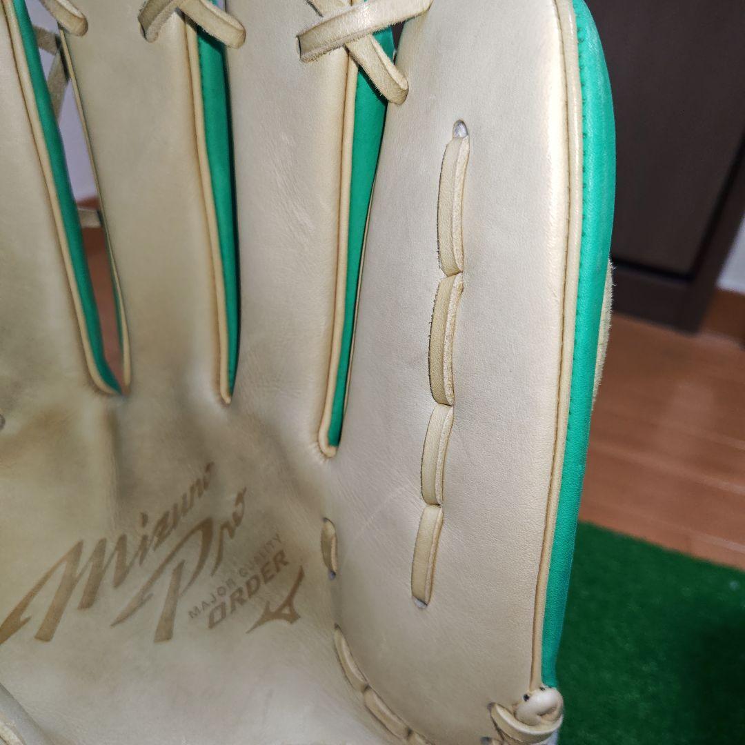 ミズノプロ 軟式 外野手用 オーダー グローブ 野球 ハガジャパン 耕作印 袋付