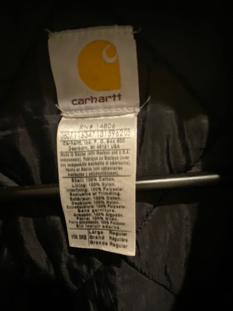 【美品】Carhartt ダックベスト L ダークブラウン メキシコ製