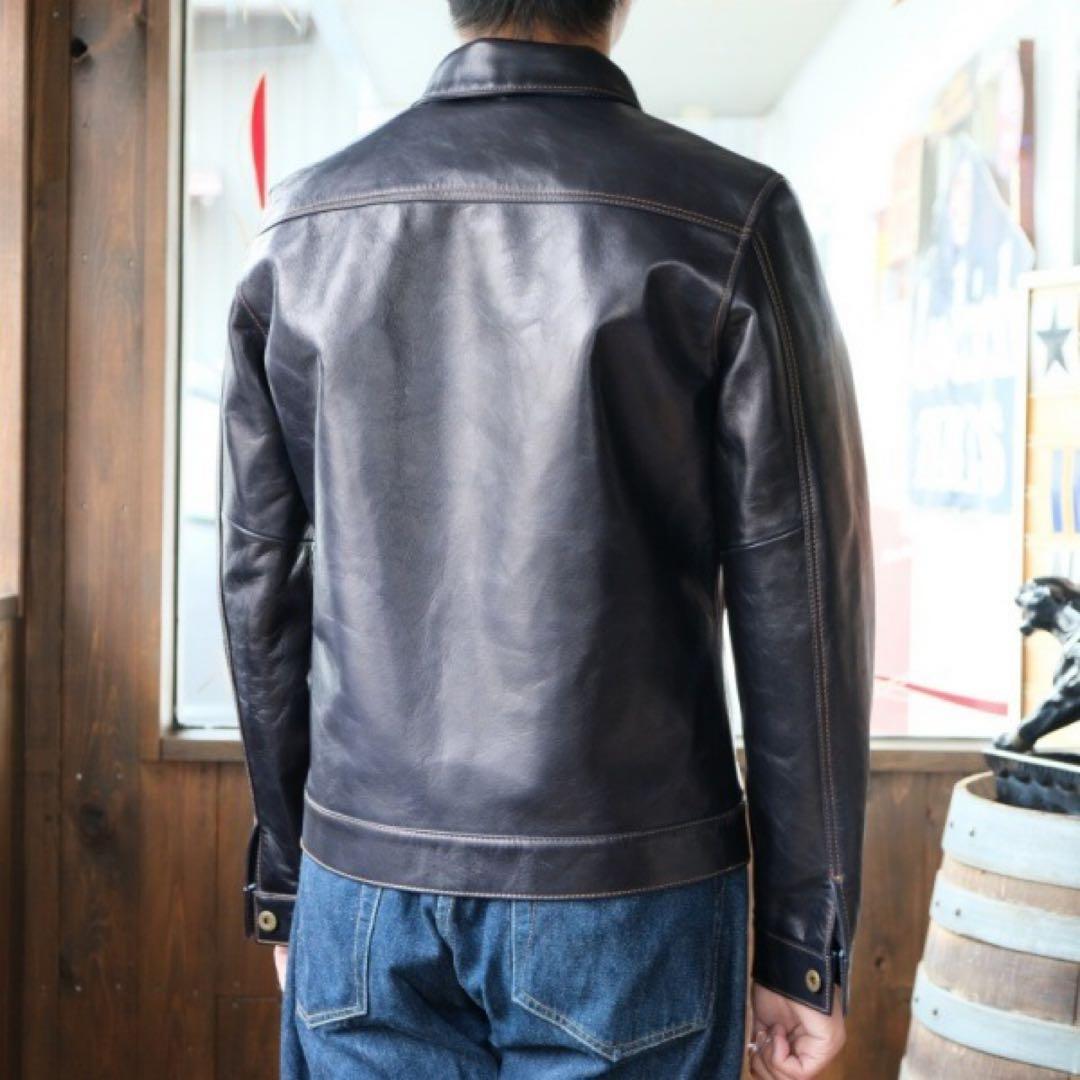 【値下依頼後価格】ワイツーレザー/IB-140 インディゴホース/40/Lサイズ