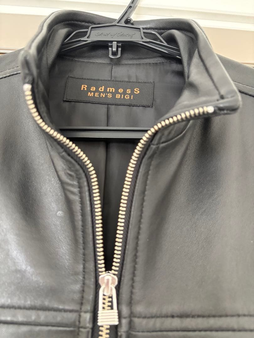RADMESS MEN’S BIGI シープレザーシングルライダースジャケット