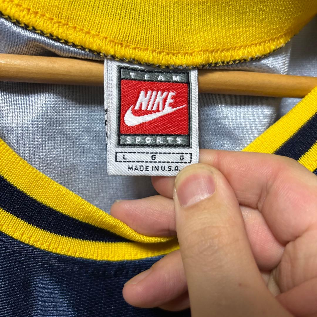 90s Nike Michigan バスケ ゲームシャツ USA製 Lサイズ