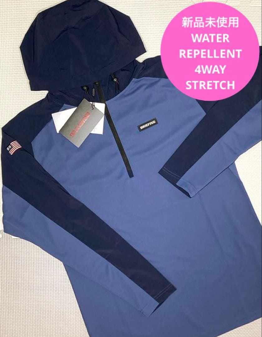 BRIEFING GOLF MS HALF ZIP HOODIE（BLUE／M）