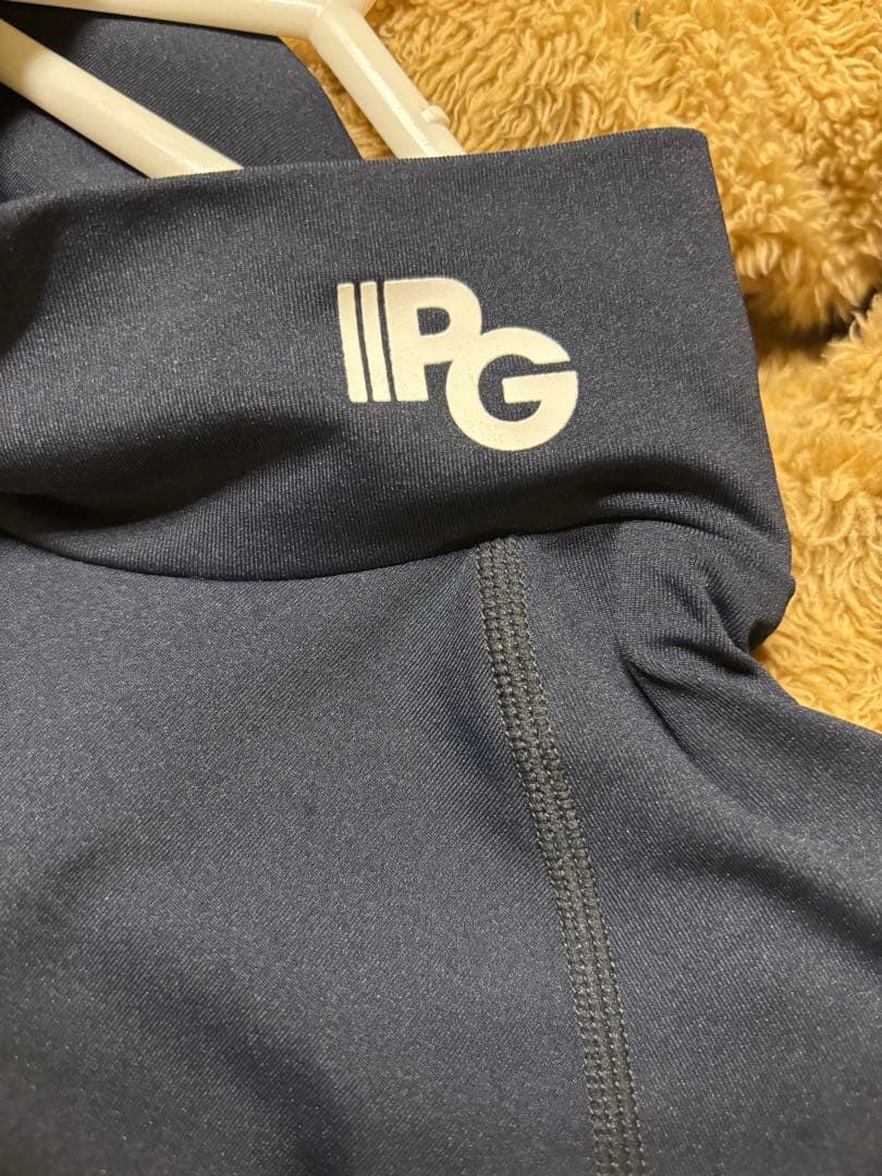 PEARLY GATES 長袖モックネックシャツ　ネイビー