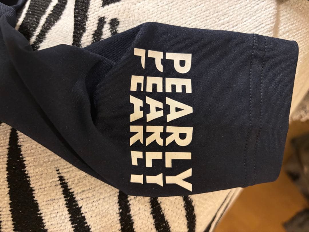 PEARLY GATES 長袖モックネックシャツ　ネイビー