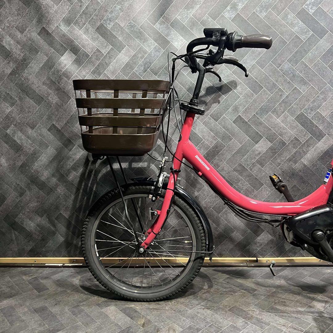 電動アシスト自転車 ピンク 前面バスケット付き