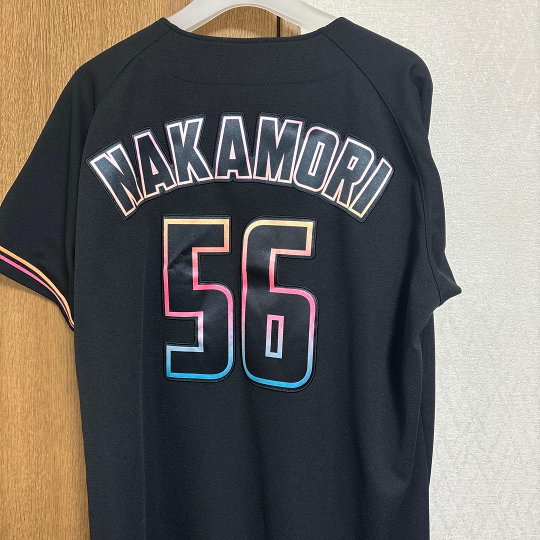 千葉ロッテマリーンズ　中森俊介　ブラックサマーユニフォーム　BSW