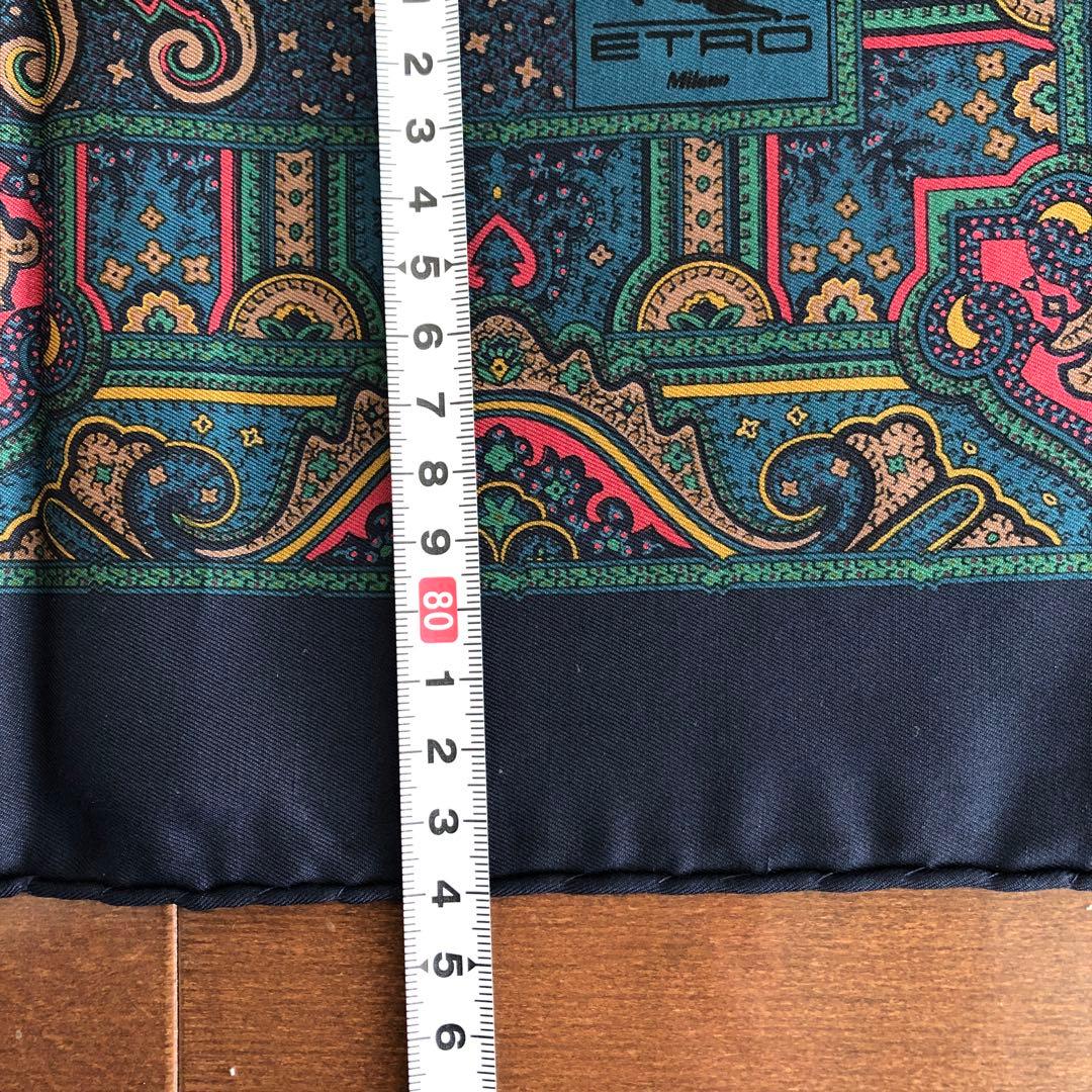 ETRO イタリア製　シルク　スカーフ　ペイズリー　エトロ　SILK 絹