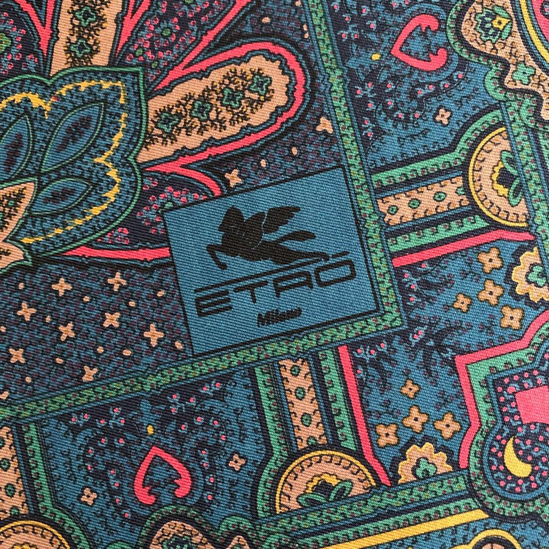 ETRO イタリア製　シルク　スカーフ　ペイズリー　エトロ　SILK 絹